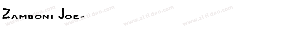 Zamboni Joe字体转换
